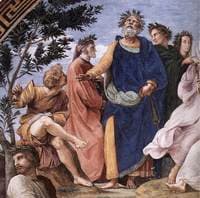 The Parnassus (detail 1) (Stanza della Segnatura)