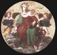 Theology (ceiling tondo) (Stanza della Segnatura)