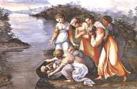 Moses Saved from the Water (Loggia on the second floor, Palazzi Pontifici, Vatican)