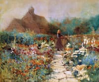 Woman by a Garden