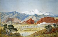 Pike's Peak and the Gateway to the Garden of the Gods