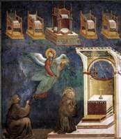 Legend of St Francis: 9. Vision of the Thrones (Upper Church, San Francesco, Assisi)
