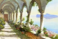 A Colonnade overlooking the Isle of Capri