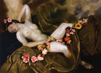 Reclining Nude with a Floral Garland