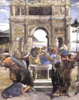 The Punishment of Korah and the Stoning of Moses and Aaron (detail 1)