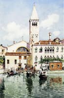 Gondolas on a Venetian Canal