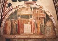 Scenes from the Life of St John the Baptist: 1. Annunciation to Zacharias (Peruzzi Chapel, Santa Croce, Florence)