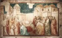 Scenes from the Life of St John the Evangelist: 2. Raising of Drusiana (Peruzzi Chapel, Santa Croce, Florence)