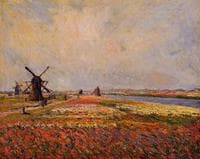 Fields of Flowers and Windmills near Leiden