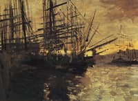 Ships in Marseilles Port.