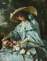 Retrato de mujer con sombrero