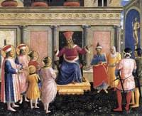 Saint Cosmas and Saint Damian before Lisius (San Marco Altarpiece)