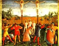 Saint Cosmas and Saint Damian Crucifixed and Stoned (San Marco Altarpiece)