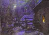 Moonlit Night. Winter
