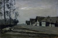 Moonlit Night. A Village