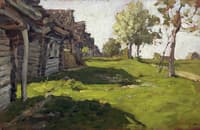 Sunny Day. A Village