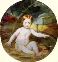 Child in a Swimming Pool (Portrait of Prince A.G. Gagarin in Childhood)
