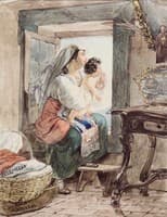 Italian Woman with a Child by a Window