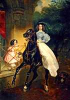 Rider. Portrait of Giovanina and Amacilia Pacini, the Foster Children of Countess Yu. P. Samoilova