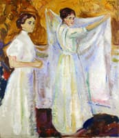 Nurses Holding a Sheet