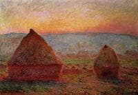 Grainstacks at Giverny, Sunset