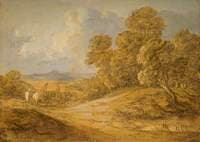 Wooded Landscape with Figures on Horseback