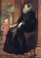 A Genoese Noblewoman with her Son