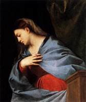 Polyptych of the Resurrection: Virgin Annunciate (detail)