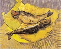 Still Life with Bloaters on a Piece of Yellow Paper