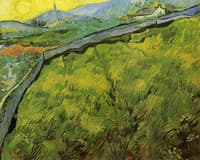 Enclosed Wheat Field with Rising Sun