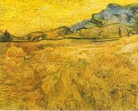 Wheat Field with Reaper and Sun