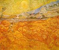 Wheat Field behind Saint-Paul Hospital with a Reaper