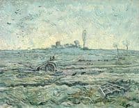 Snow-Covered Field with a Harrow (after Millet)