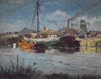 Rio con barcos