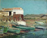 Paisaje con barcas