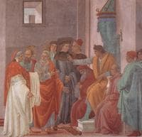 Disputation with Simon Magus and Crucifixion of Peter (detail) (Brancacci Chapel)