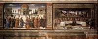 Scenes on the left wall