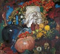 Still Life:  Fruit and Flagons