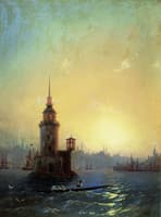 View of the Leander Tower in Constantinople