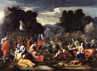 The Israelites Gathering Manna