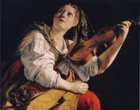 Young Woman Playing a Violin