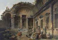 Interior of the Temple of Diana at Nîmes