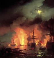 Battle of Chesme at Night