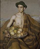 Muchacho con frutas