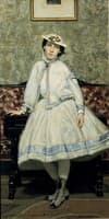 Ritratto di Alaide Banti in abito bianco