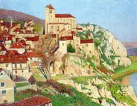 Maisons sur Falaise dans le Lot
