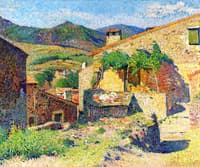 Village dans le Lot rue ensoleille