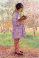 Young girl reading