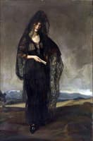 Carmen Bermejillo con mantilla