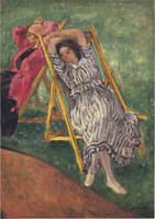 Two girls resting